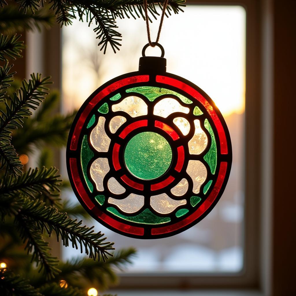 Stained Glass Christmas Ornament Patterns Free Printable