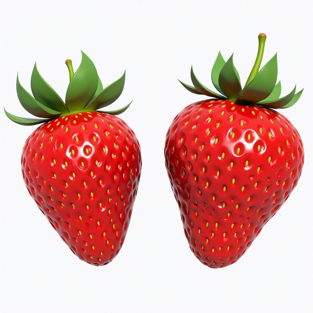 Strawberry 3D Model Quality Comparison