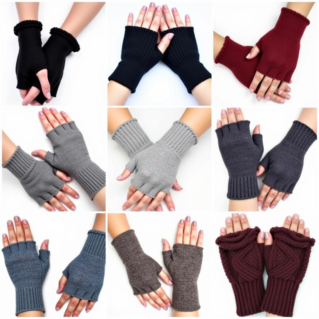 Stylish Fingerless Gloves Collage