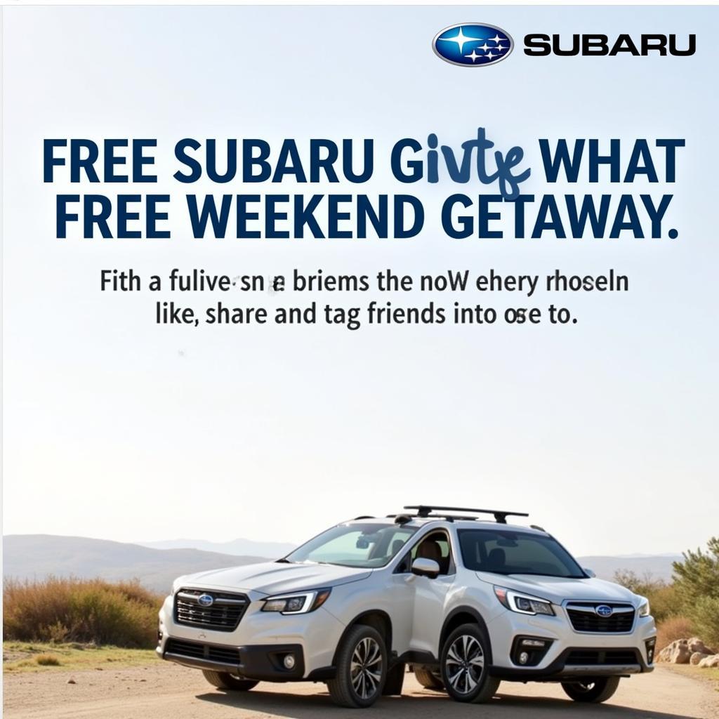 Subaru social media giveaway 