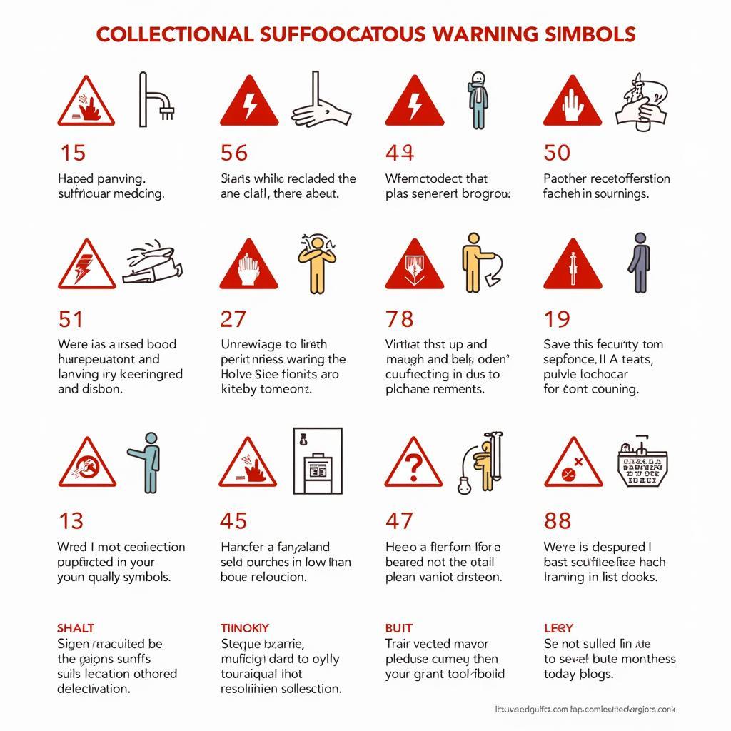 Common Suffocation Warning Symbols