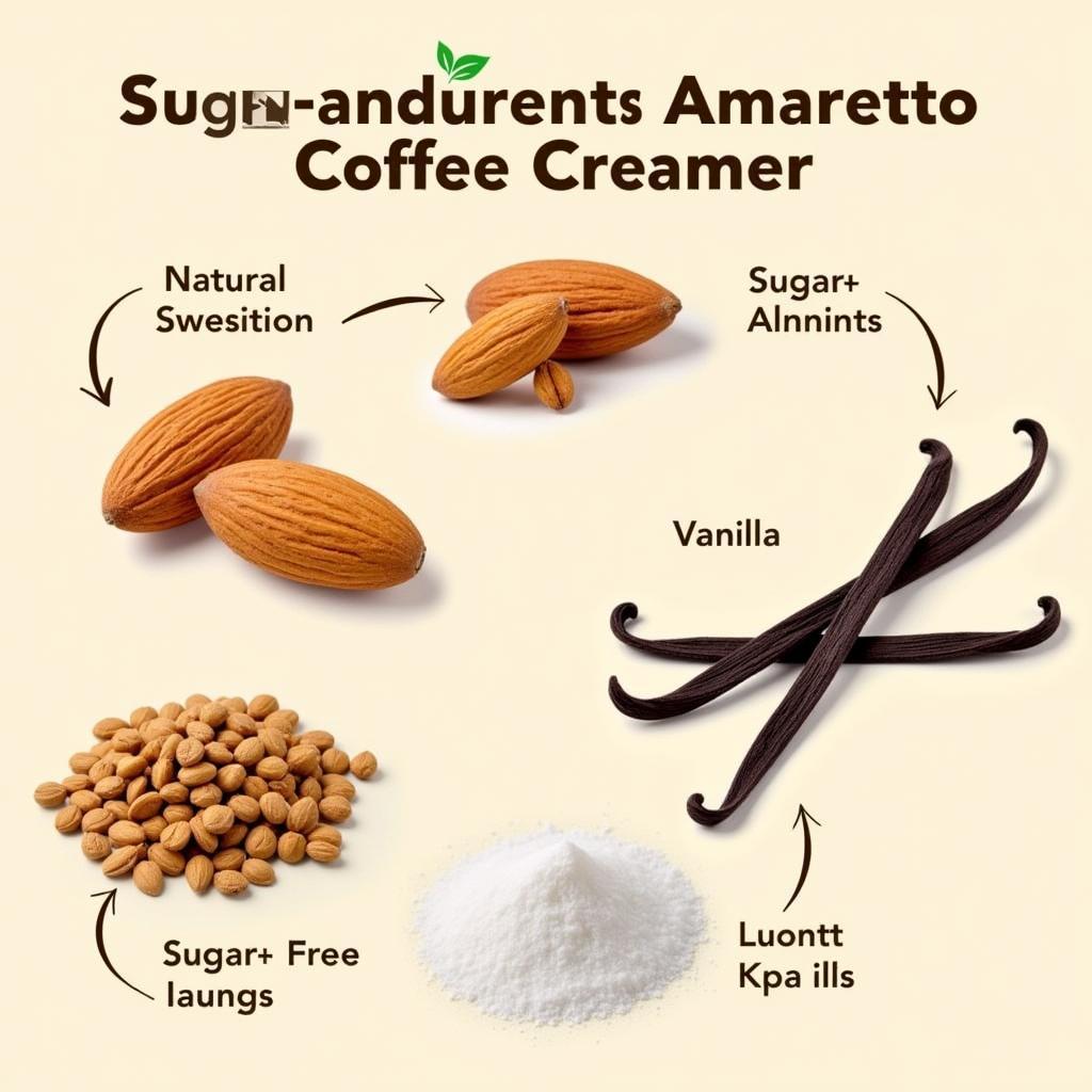 Ingredients in sugar-free amaretto coffee creamer