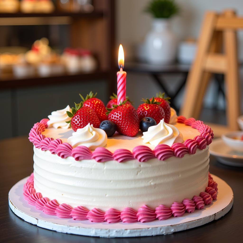 Sugar-Free Birthday Cake at a Local Bakery