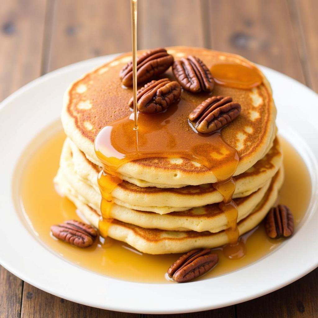 Sugar-Free Butter Pecan Syrup on Pancakes