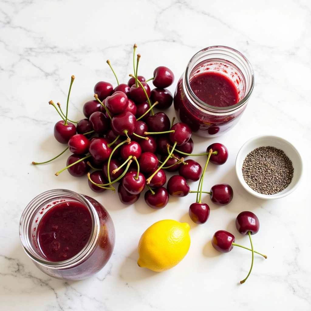 Ingredients for Sugar Free Cherry Jam