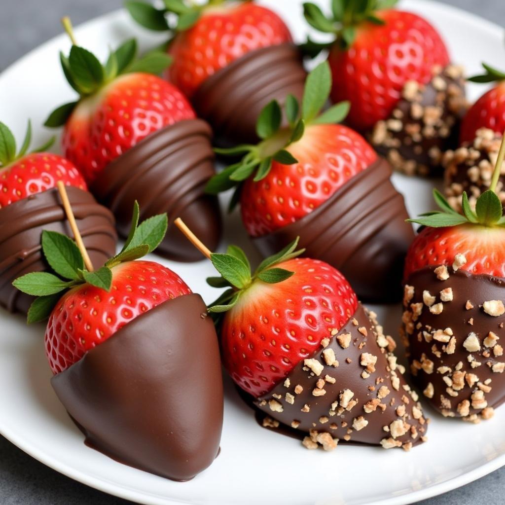 Beautifully Decorated Sugar-Free Chocolate Covered Strawberries