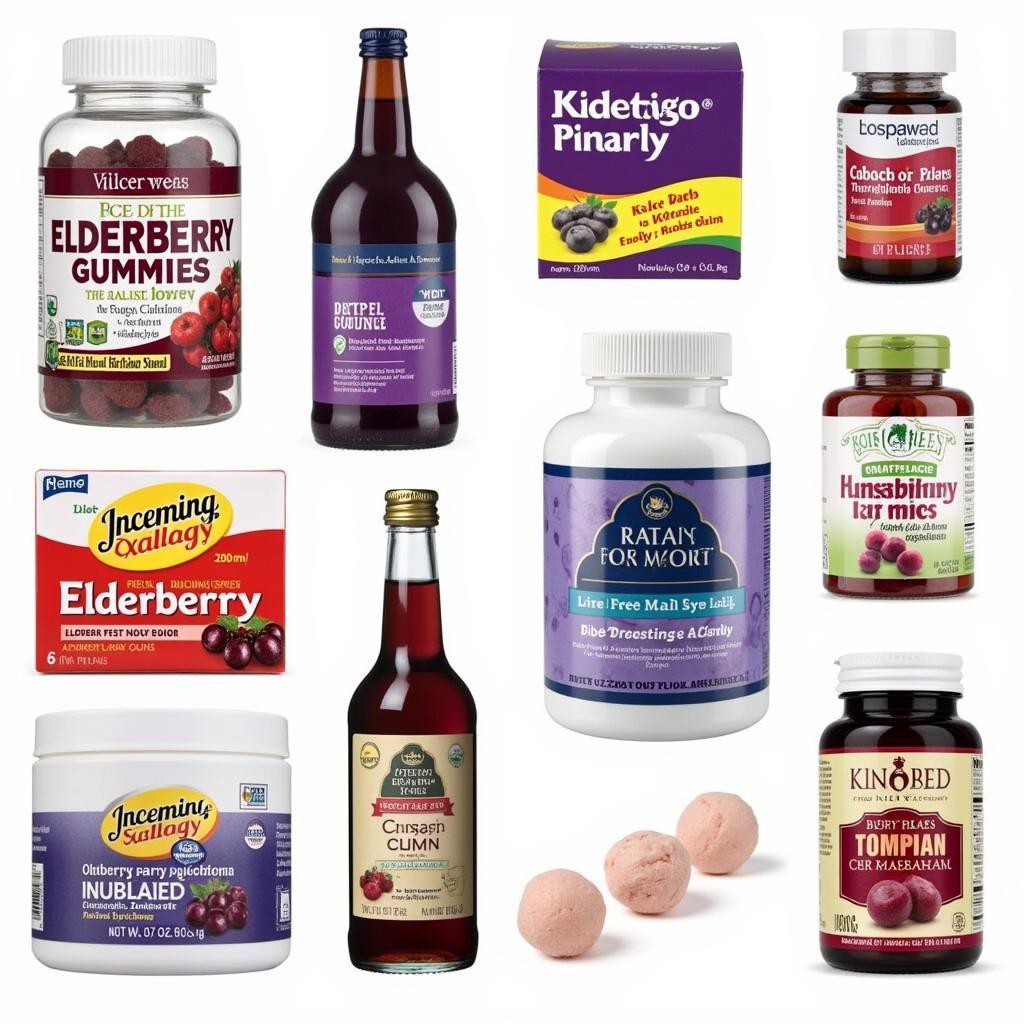 Various Sugar-Free Elderberry Products