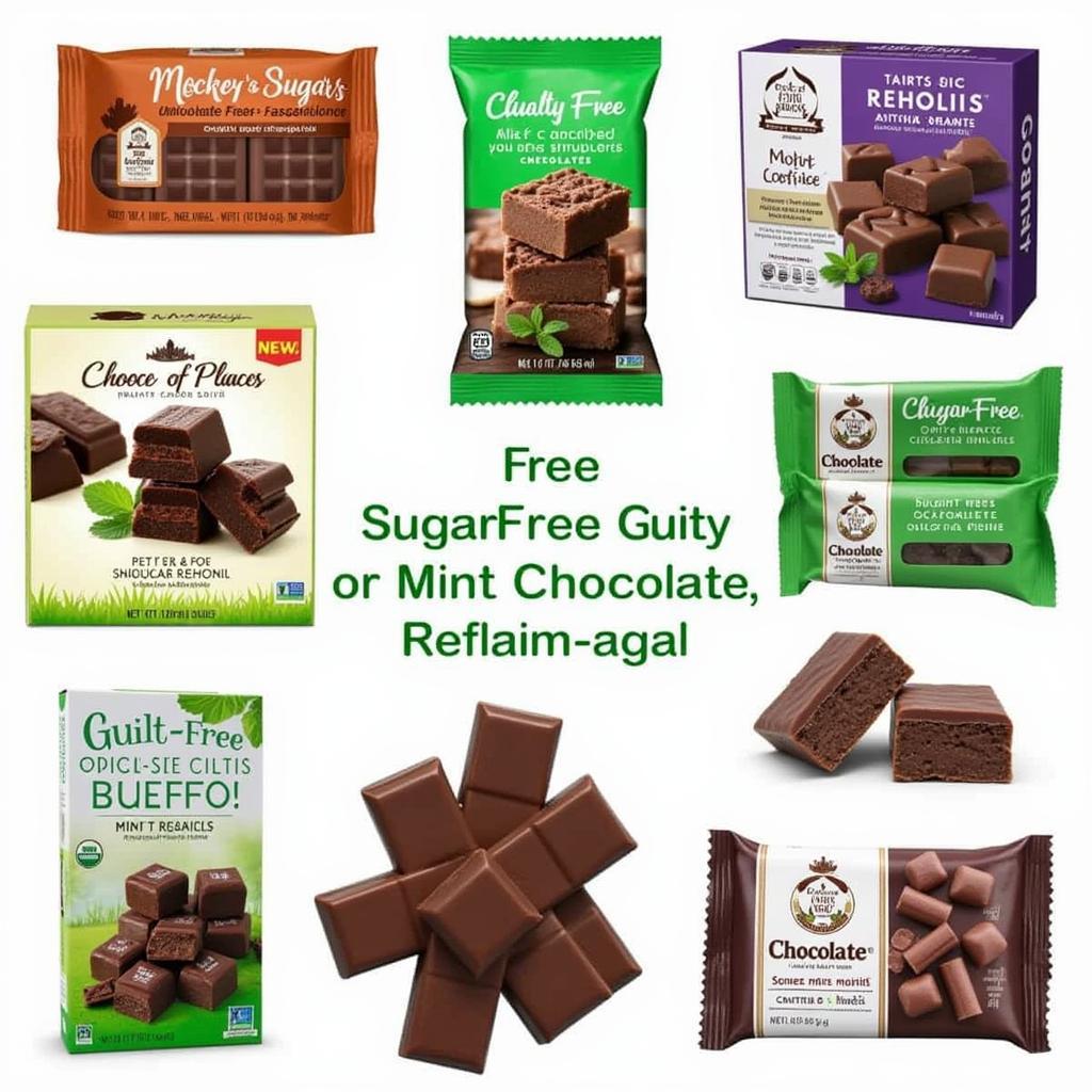 Assortment of Sugar Free Mint Chocolate Treats