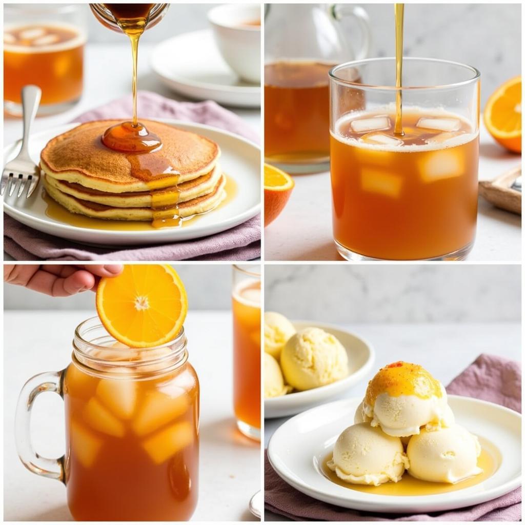 Sugar free orange syrup used in various drinks and desserts