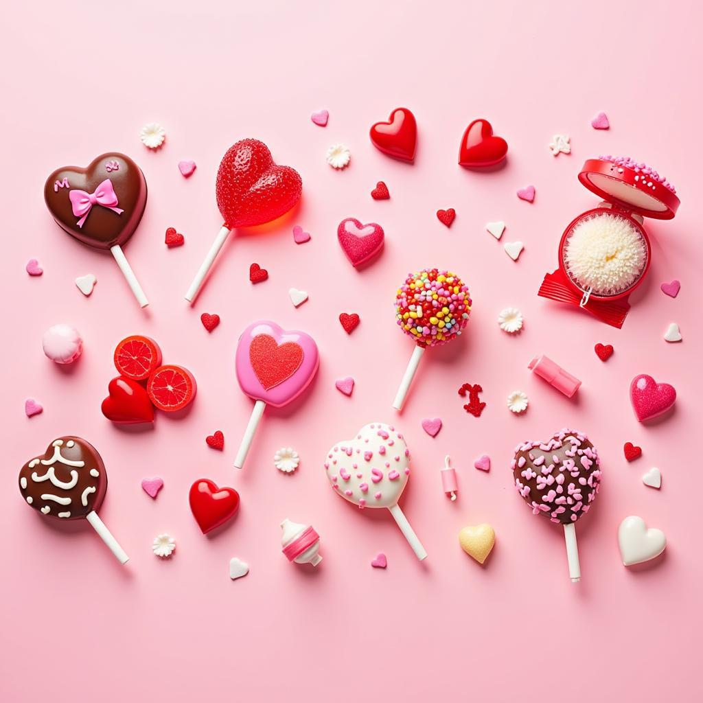 An assortment of sugar-free candies perfect for Valentine's Day