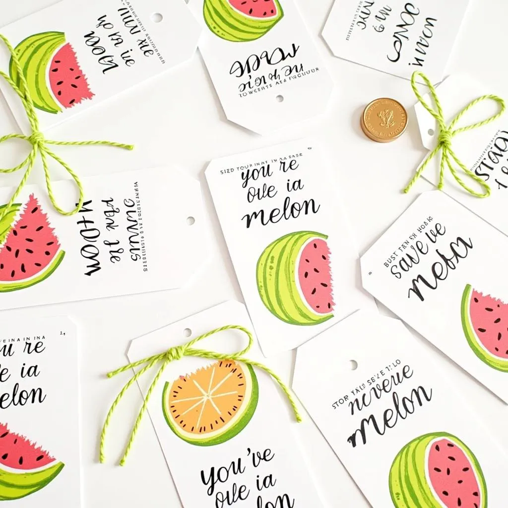 Teacher Summer Gift Tags with Melon Design