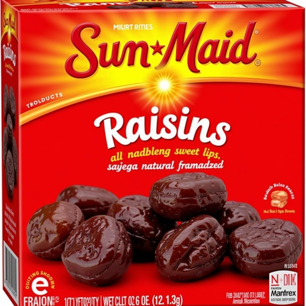 Packaging of Sun Maid Raisins