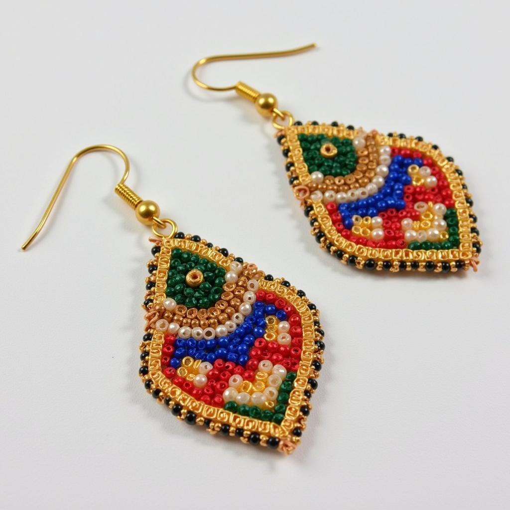 Elegant Superduo Bead Earrings Design