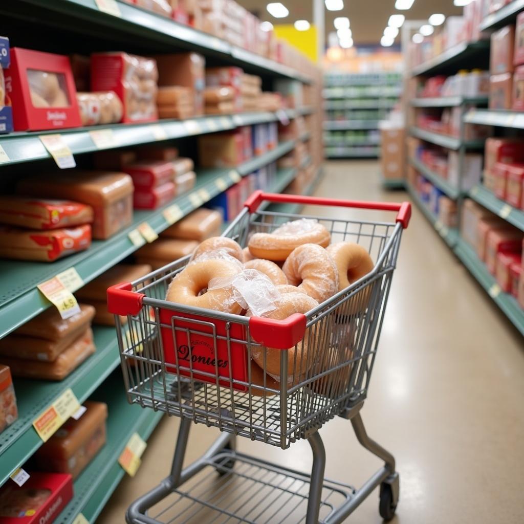 Gluten-Free Donuts in a Supermarket