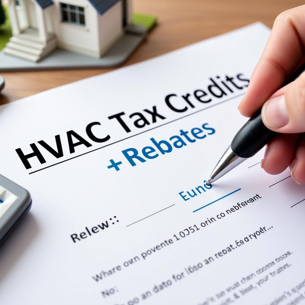 HVAC tax credit and rebate form