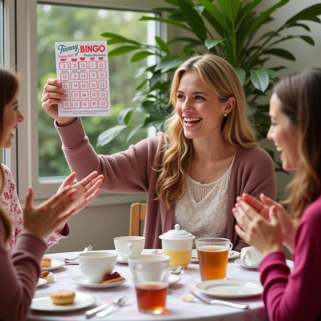 Celebrating a Tea Party Bingo Win