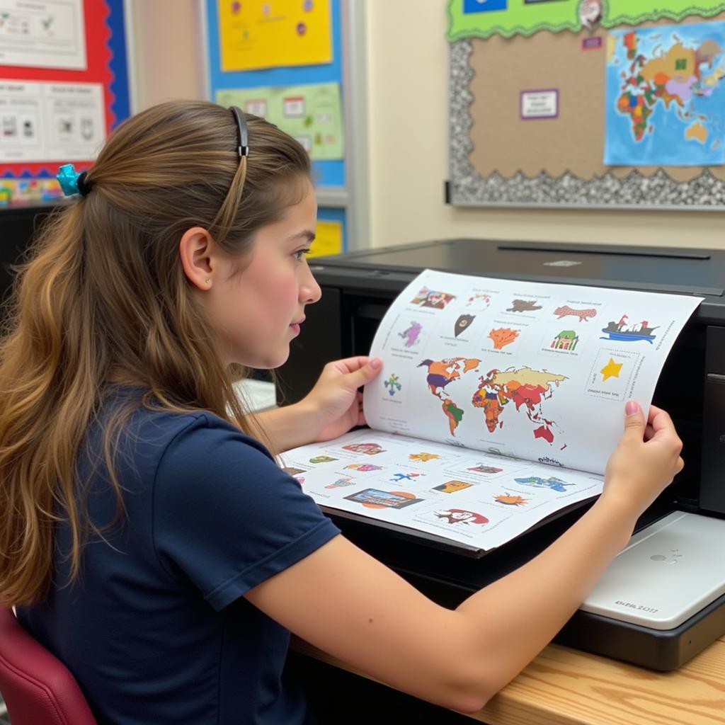 Teacher Printing Classroom Posters