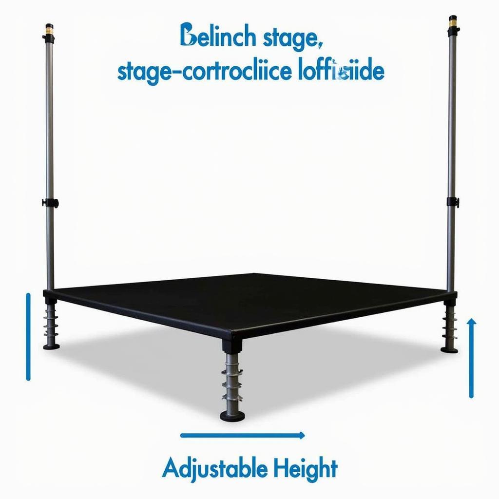 A telescopic stage pole with adjustable height