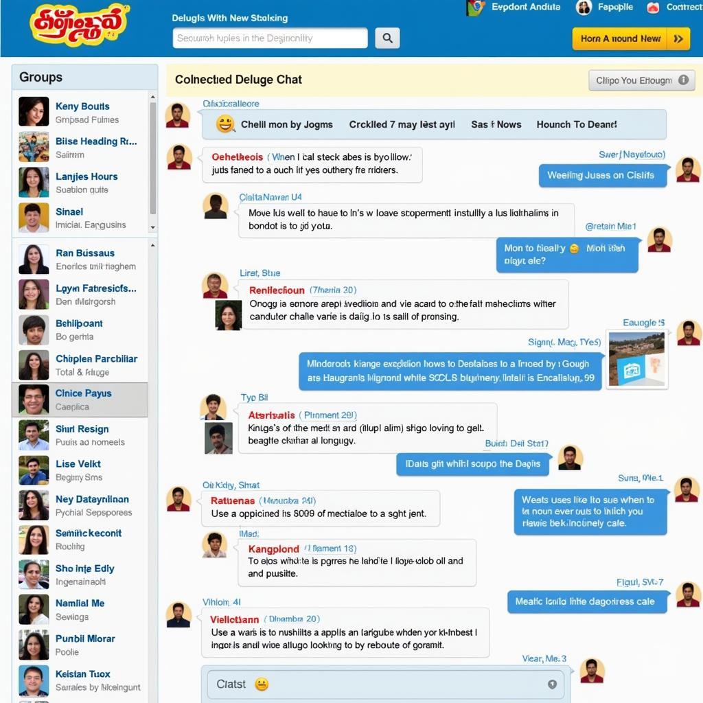 People connecting on a Telugu online chat platform