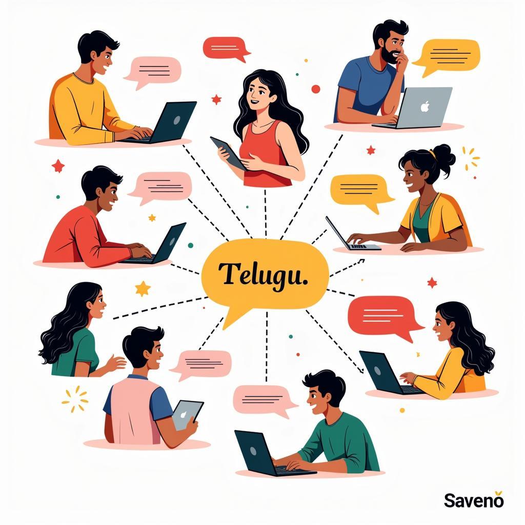 Telugu speakers connecting through online chat platforms