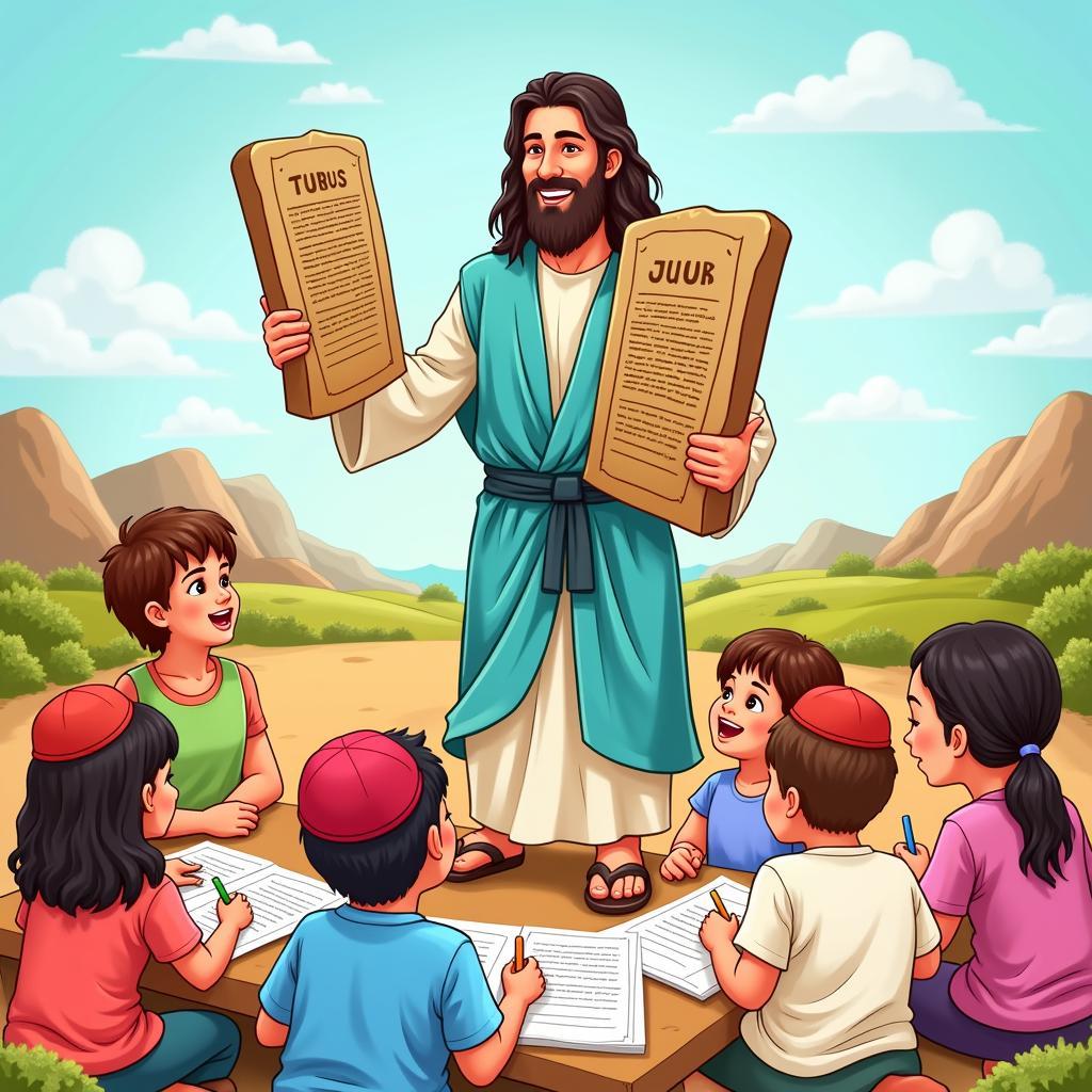 Ten Commandments Coloring Page for Kids