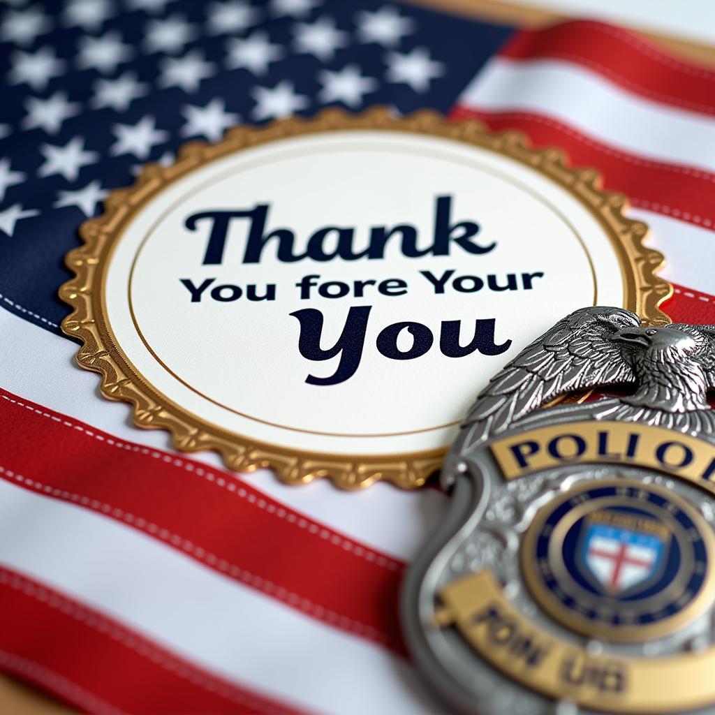 Thank You Card for Police Officer