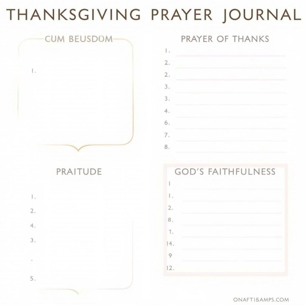 Printable Thanksgiving Prayer Journal