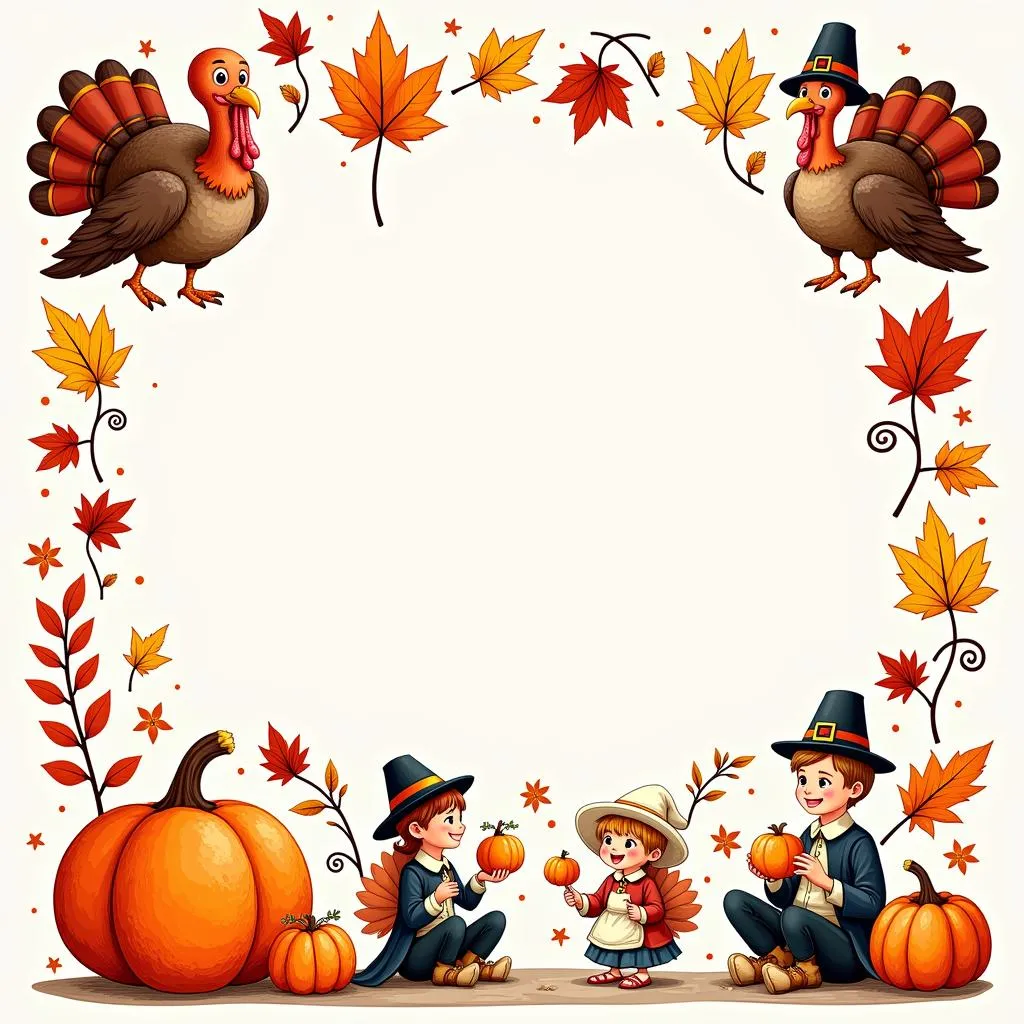 Thanksgiving Stationery Printable Free Kids Design