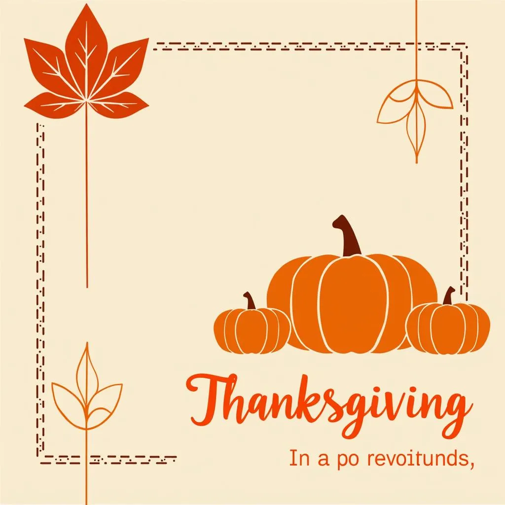 Thanksgiving Stationery Printable Free Modern Design