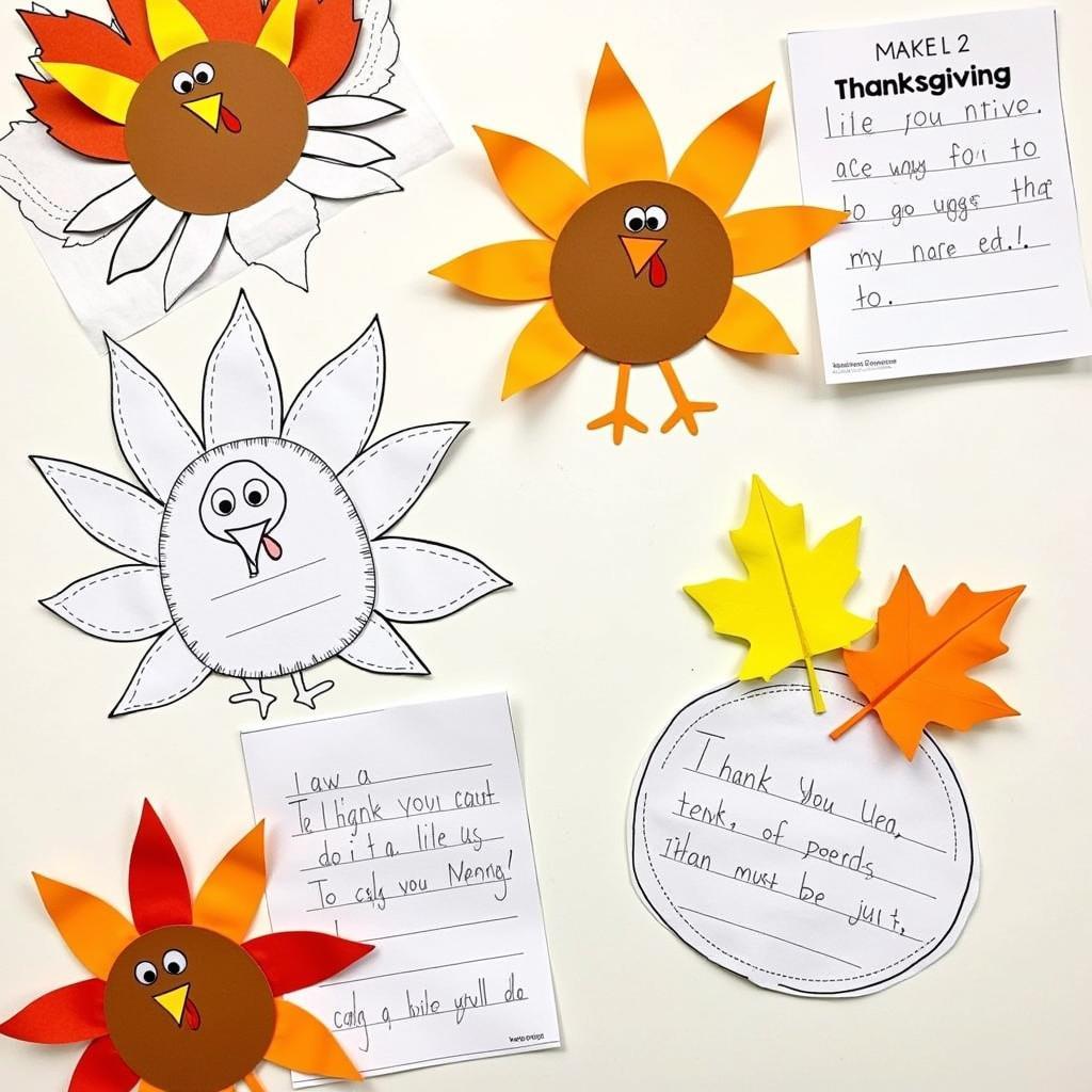 Thanksgiving Writing Paper for Kids' Crafts