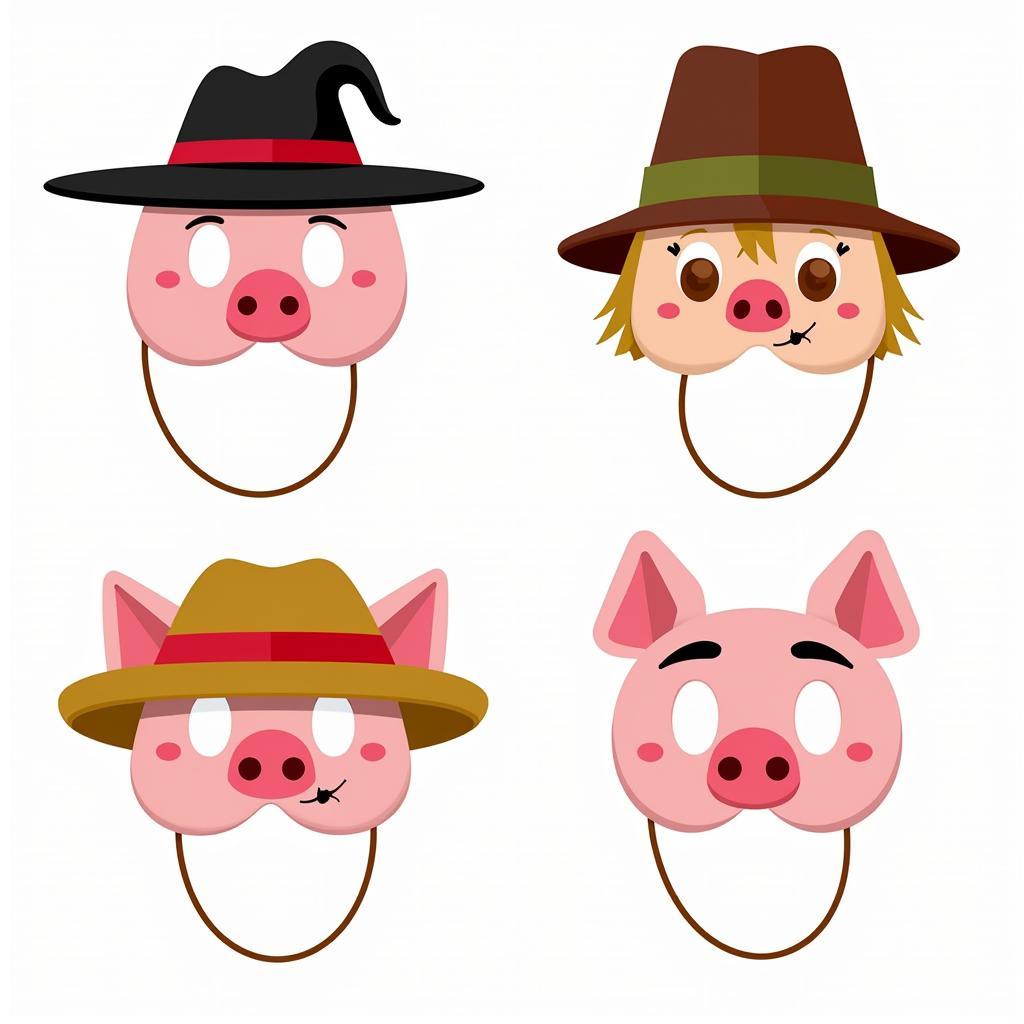 Three Little Pigs Printable Masks