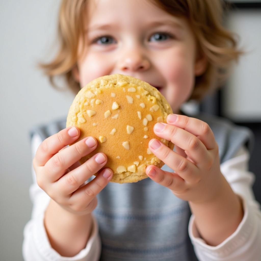 Toddler Enjoying Dairy-Free Pancakes