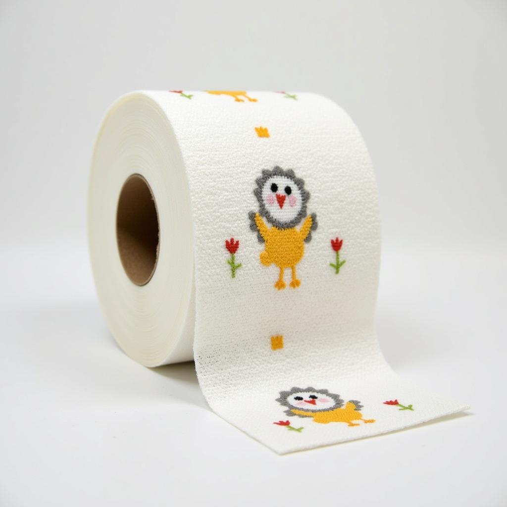 Animal Embroidery Design on Toilet Paper