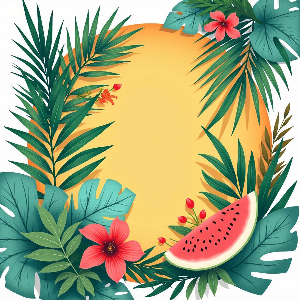 Tropic Color Palette Application in Graphic Design