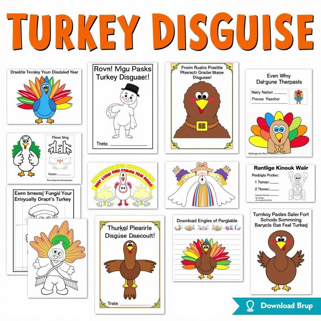 Turkey Disguise Template Options