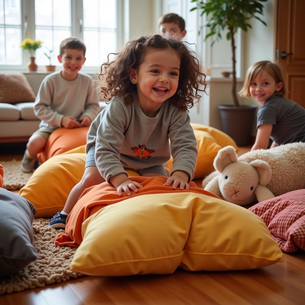 kids-navigating-a-thanksgiving-themed-obstacle-course