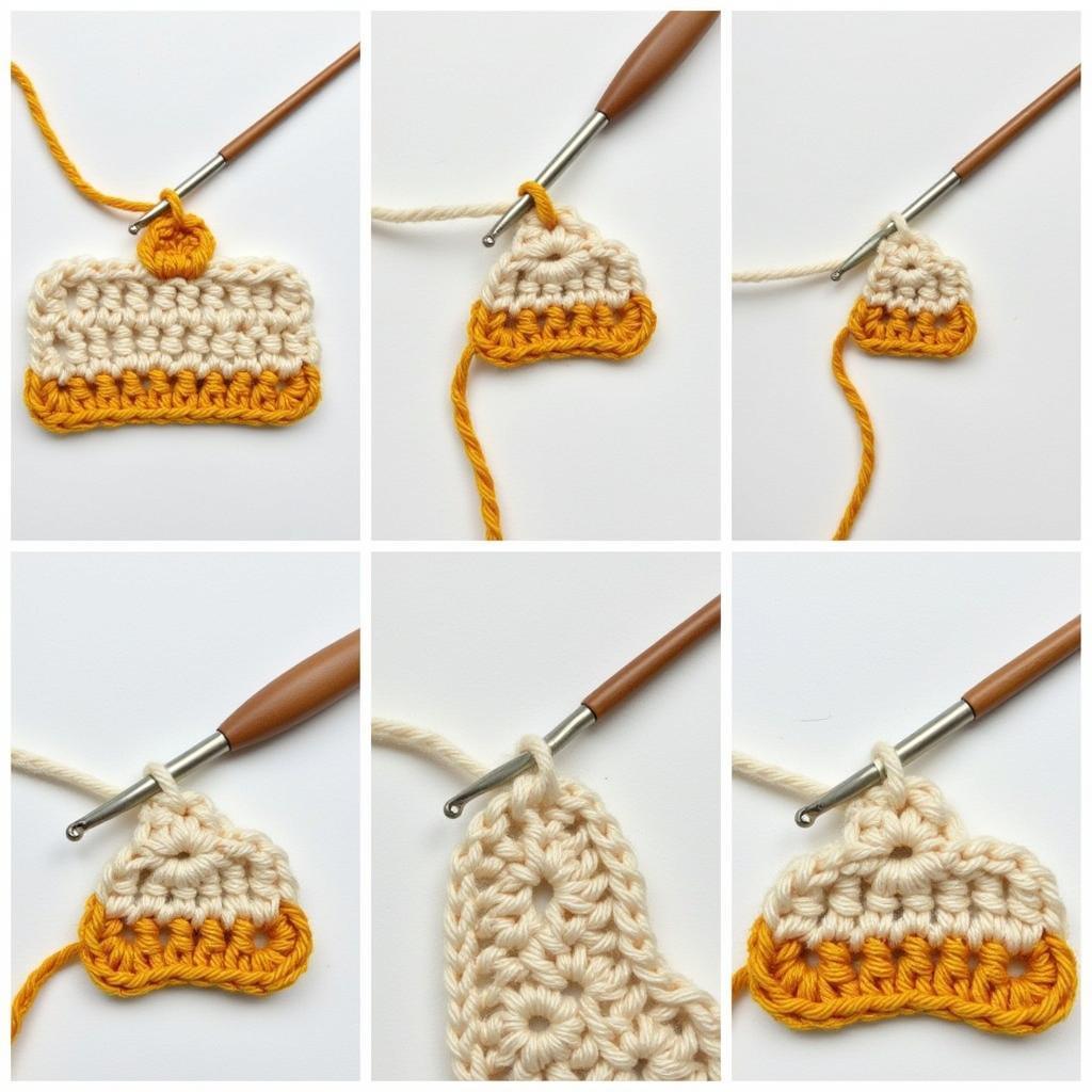 Learning Basic Two-Color Crochet Stitches: Single and Double Crochet