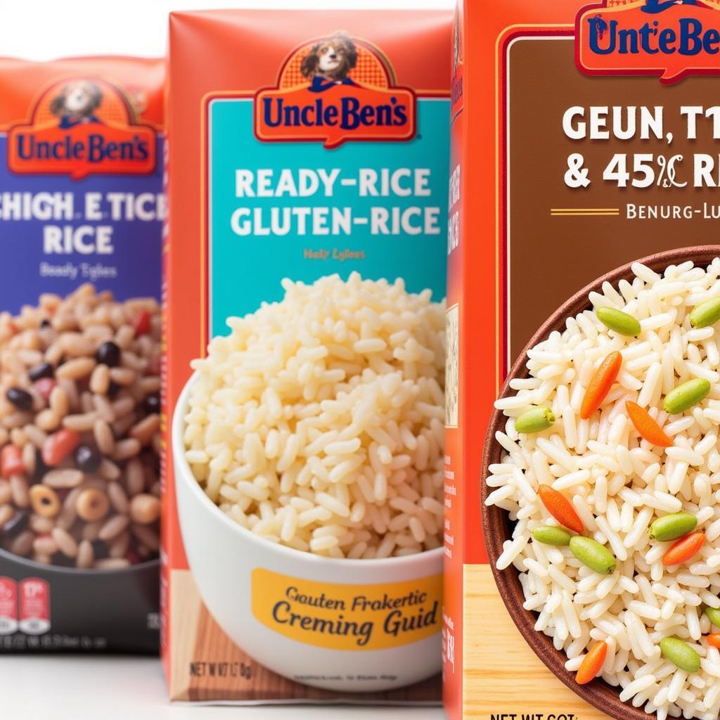 Uncle Ben's gluten-free rice packaging varieties