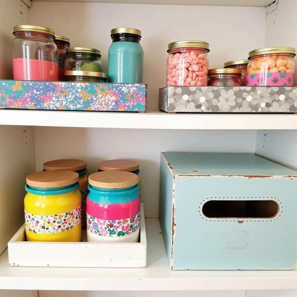 Upcycled Storage Solutions for Boho Classroom