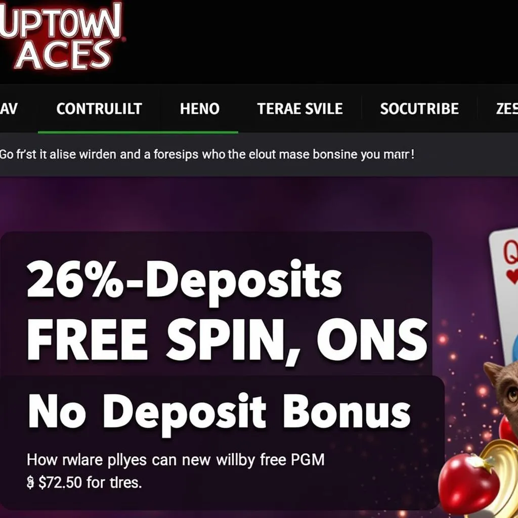 Uptown Aces Free Spins No Deposit Bonus