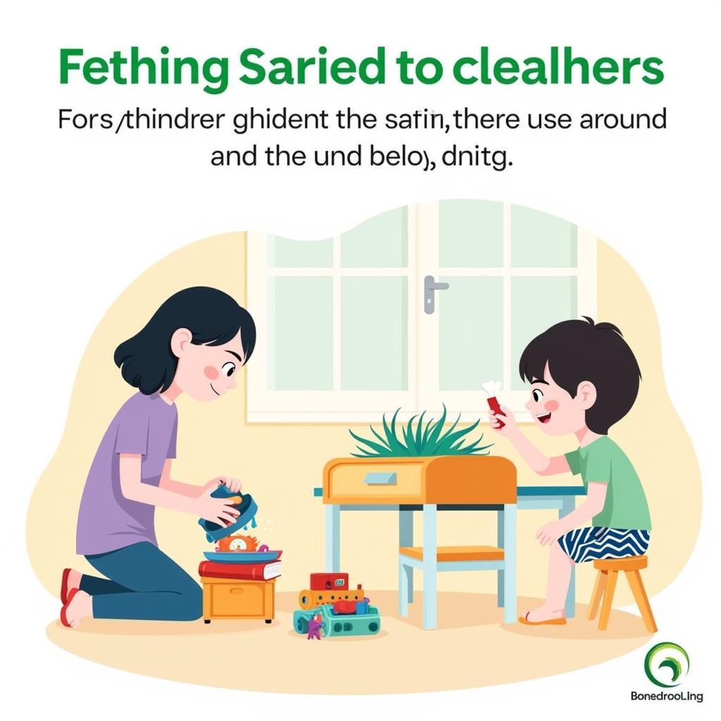 A parent cleaning children's toys with alcohol-free wipes