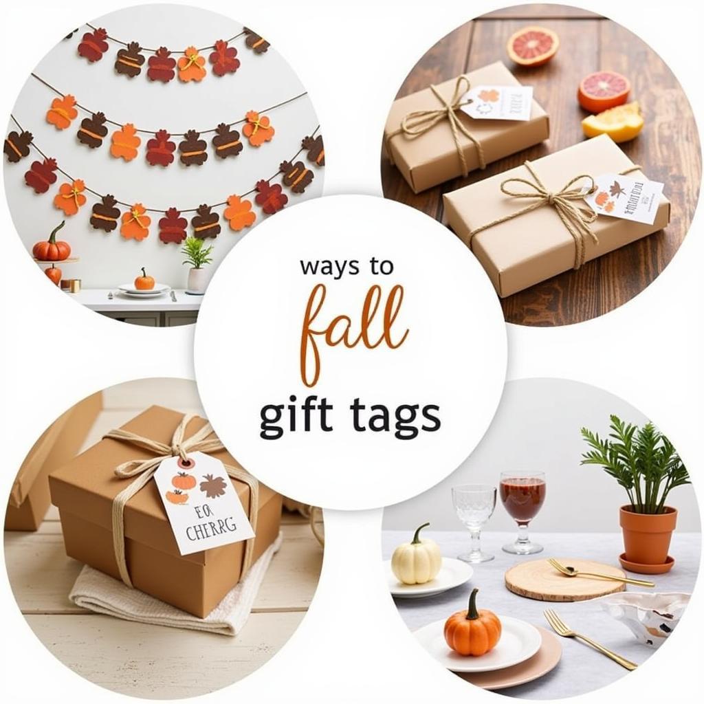 Using Fall Gift Tags for Decoration