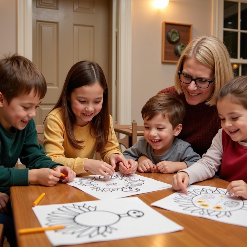 Family Using Turkey Disguise Template