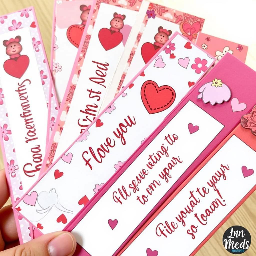 Valentine Bookmark Printables