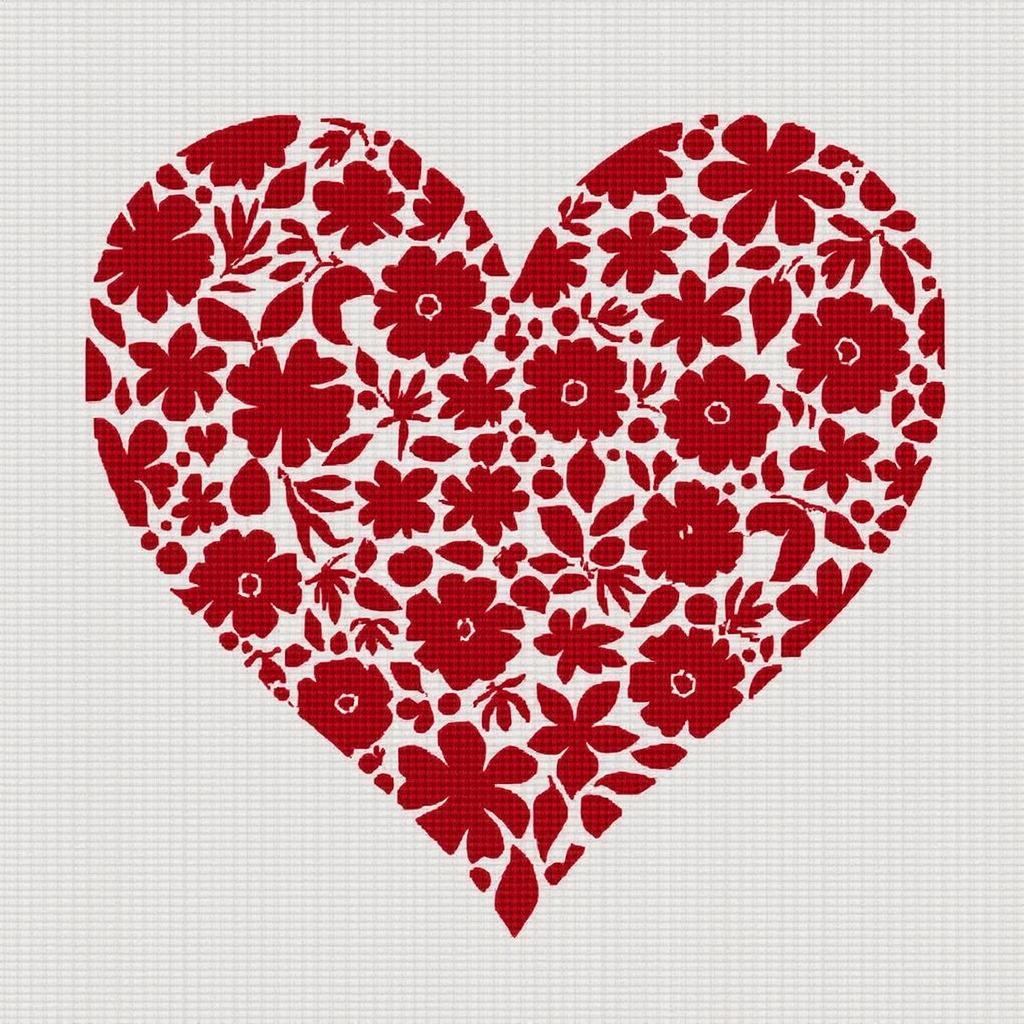 Valentine's Day Cross Stitch Heart Pattern