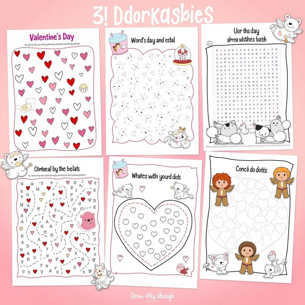 Variety of Free Printable Valentine Worksheets