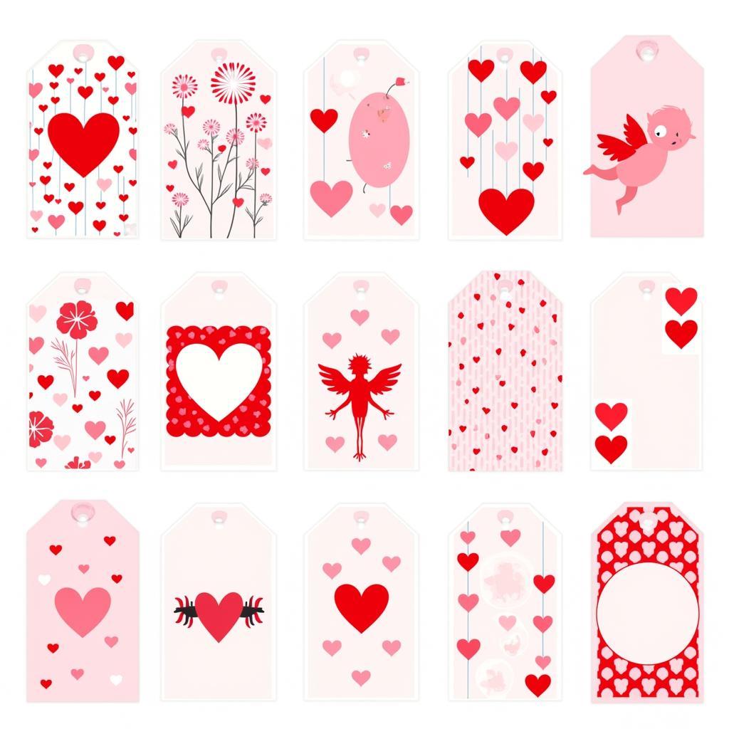 Variety of Valentine's Day Tags Designs