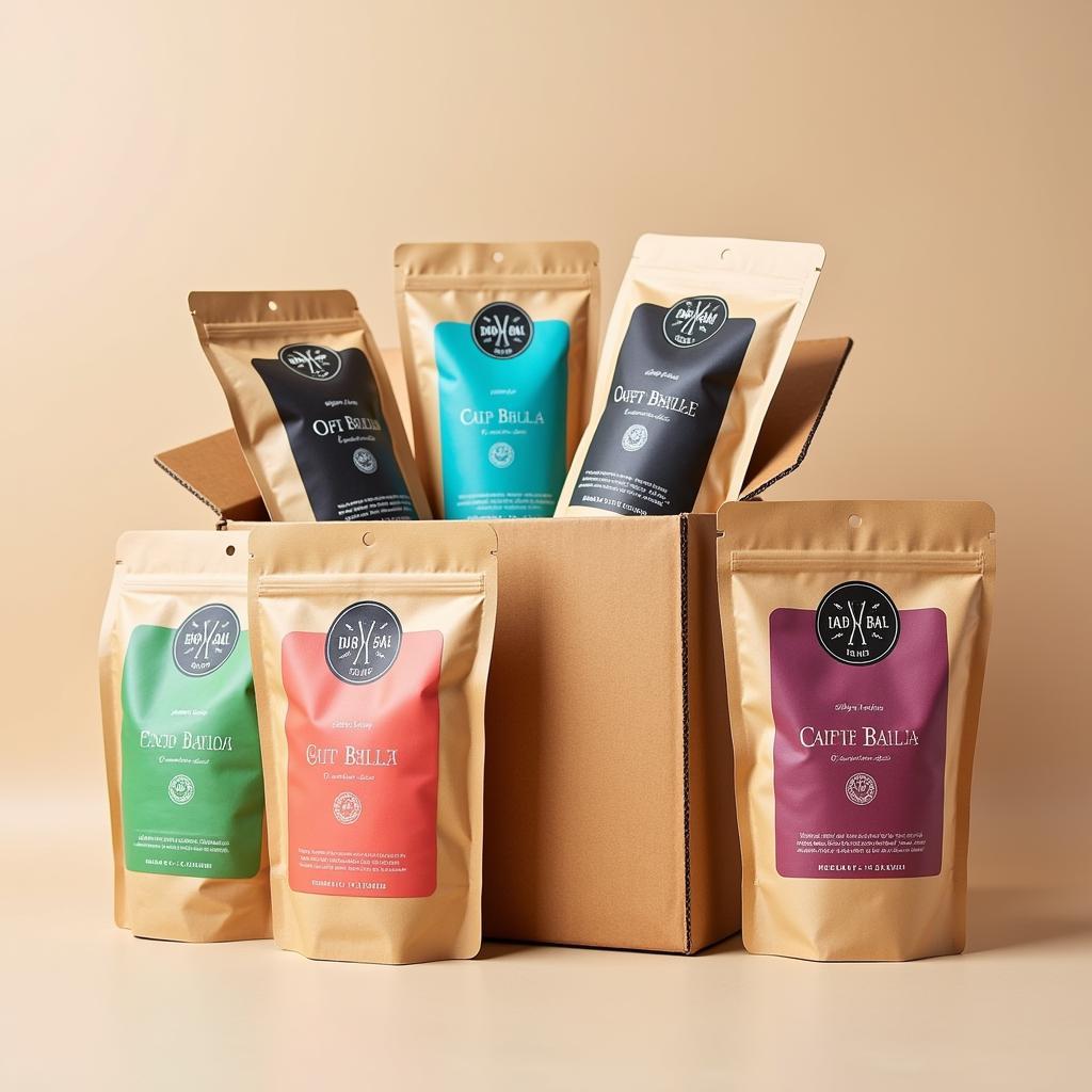 Assortment of Coffee Samples with Shipping Box