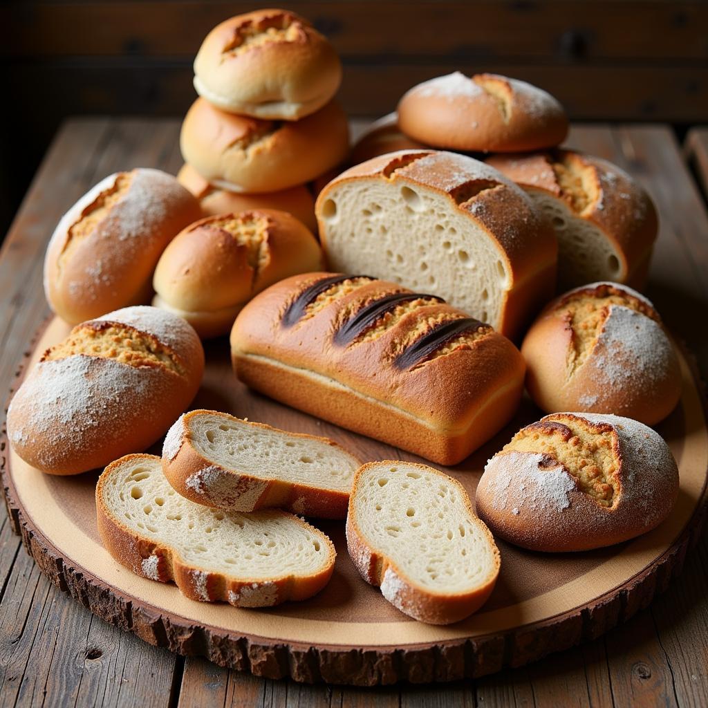 Assortment of Different Types of Freshly Baked Wheat-Free Bread