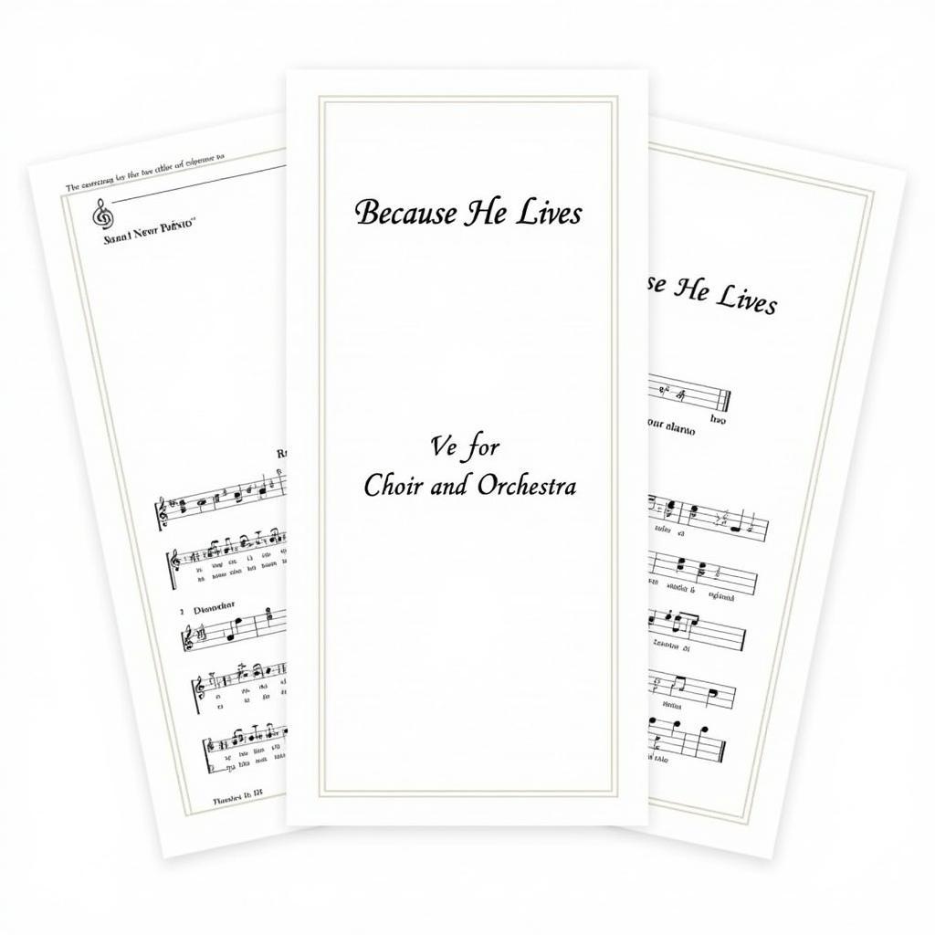 Different Arrangements of "Because He Lives" Sheet Music